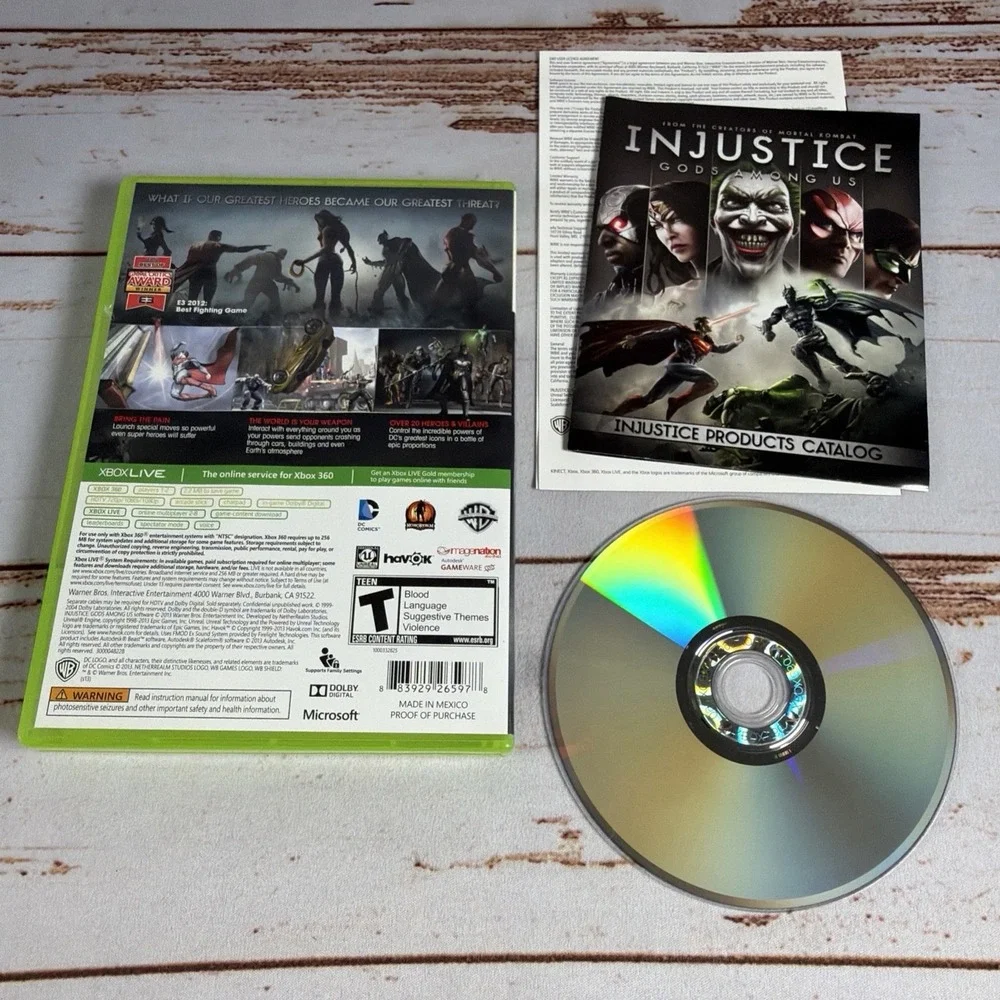 Injustice Gods Among Us Ultimate Edition Xbox 360 DC Fighting Game CIB Complete